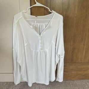 Free People White Long Sleeve